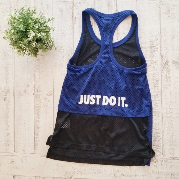Nike Double Layer Mesh Swoosh Just Do It Tank Top - Picture 2 of 8